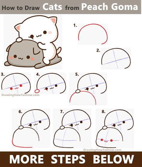 cute cat drawing easy